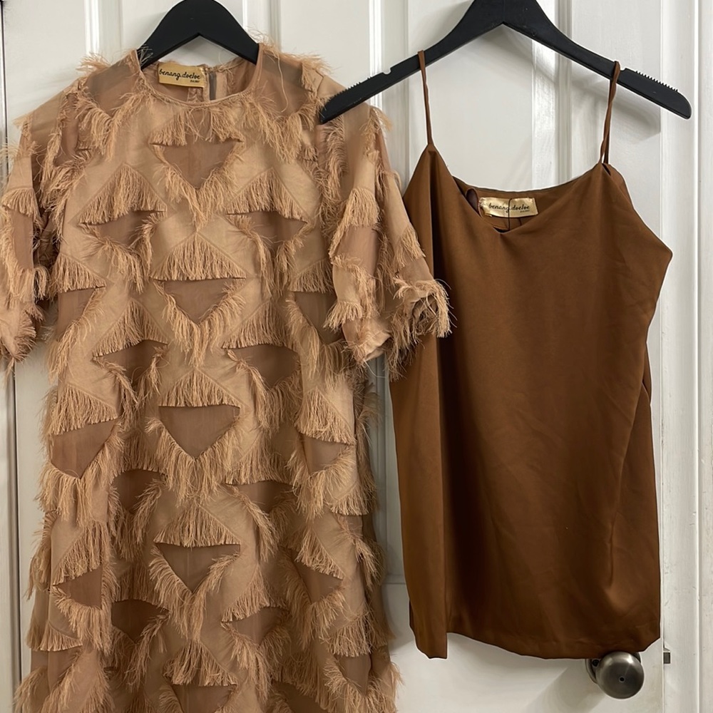 cute mini dress w/ inner mini-er dress!! TWO PIECEE